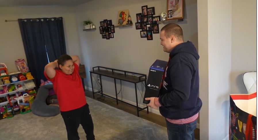 <i>WSYM via CNN Newsource</i><br/>A Grand Ledge man gifts a local family a PS5 following the theft of their last on