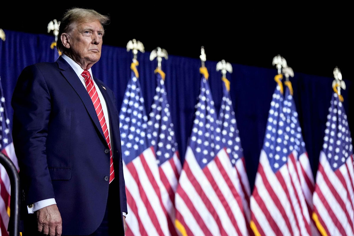 Republican presidential candidate former President Donald Trump speaks at a campaign rally, March 9, in Rome Georgia.