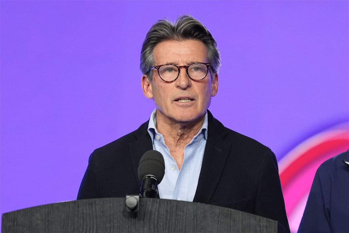<i>Martin Rickett/PA/AP via CNN Newsource</i><br/>World Athletics president Sebastian Coe has said his organization’s ban around transgender athletes competing in track and field are “here to stay.” Coe is shown here at the World Indoor Athletics Championships in Glasgow