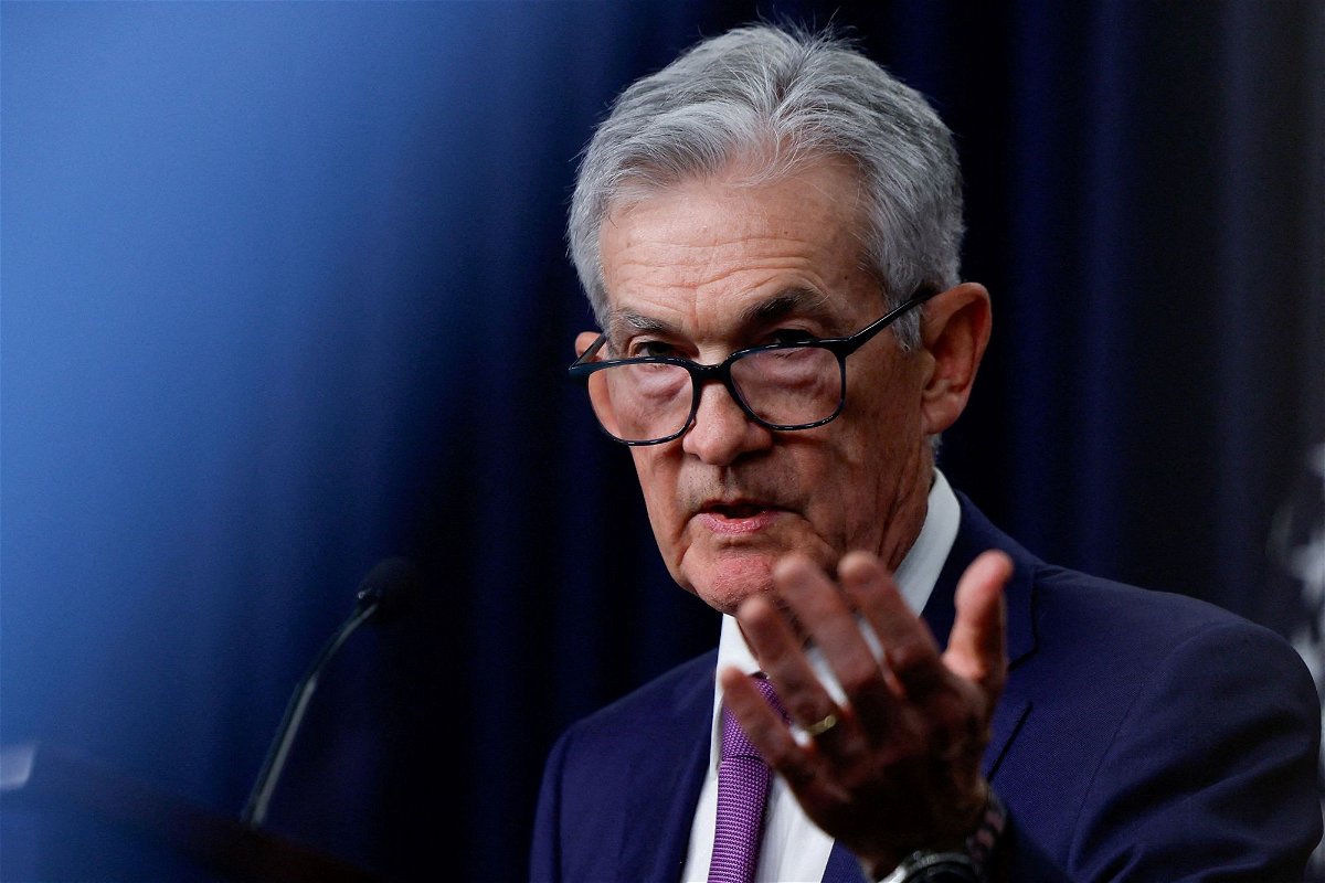 <i>Evelyn Hockstein/Reuters via CNN Newsource</i><br/>Federal Reserve Chair Jerome Powell holds a press conference following the release of the Fed's January interest rate policy decision at the Federal Reserve.