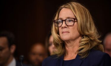 Christine Blasey Ford testifies in front of the US Senate Judiciary Committee confirmation hearing on Capitol Hill in Washington