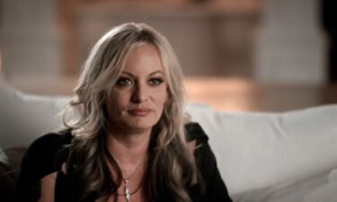 This grab from video shows Stormy Daniels in the new documentary on Peacock