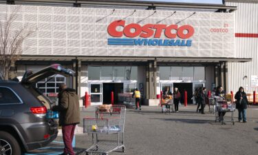 Shoppers outside a Costco store in Bayonne