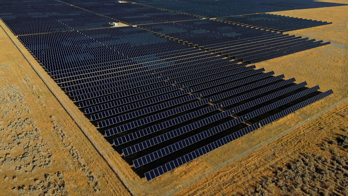 <i>Rick Bowmer/AP via CNN Newsource</i><br/>A solar farm sits in Mona