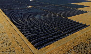 A solar farm sits in Mona