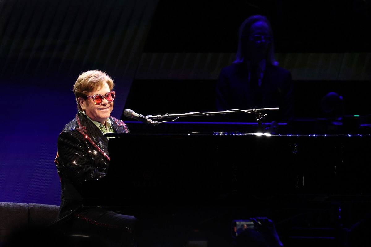 Sir Elton John Performs live on stage during his 