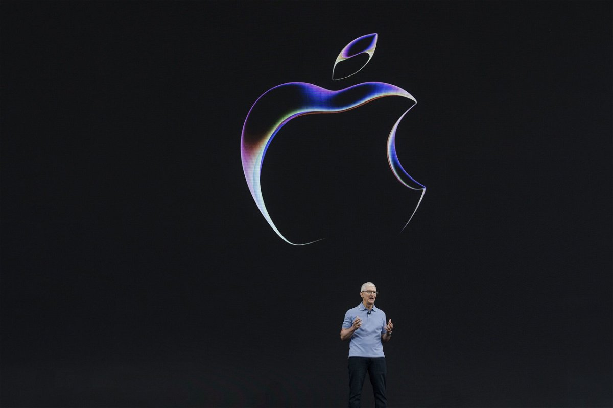 <i>Philip Pacheco/Bloomberg via Getty Images via CNN Newsource</i><br/>Apple announced its annual Worldwide Developer Conference will kick off on June 10. Apple CEO Tim Cook is pictured here on June 5 in California.