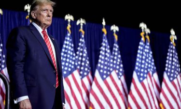 Republican presidential candidate former President Donald Trump speaks at a campaign rally