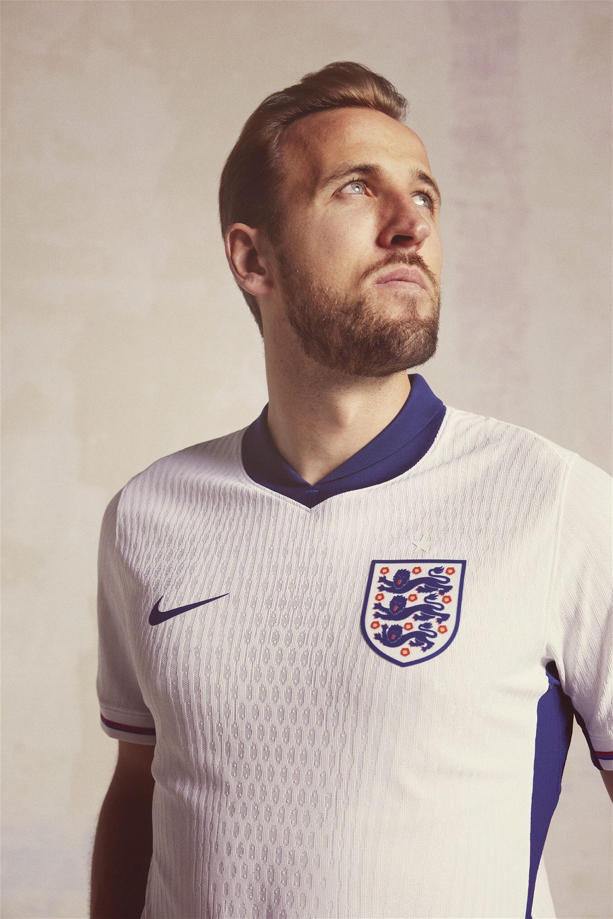<i>The FA/Getty Images via CNN Newsource</i><br/>England captain Harry Kane wears his national team's new kit.