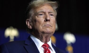 Republican presidential candidate former President Donald Trump speaks at a campaign rally on March 9 in Georgia.