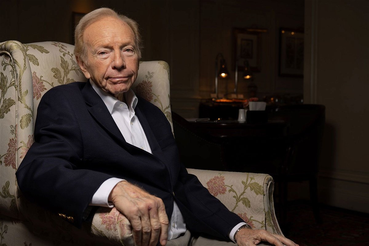 Senator Joe Lieberman poses for a portrait in Beijing on October 15th 2023. Lieberman has died at 82, according to a statement from his family.