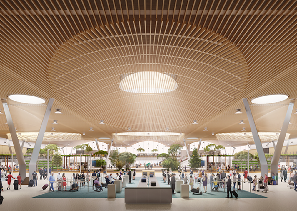 The Portland airport's astonishing new roof tells a local timber story