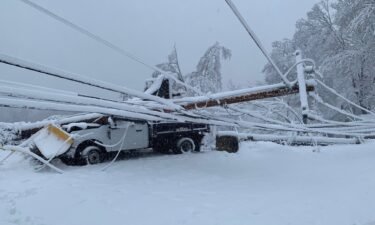 Widespread power outages were reported in Maine as a late season nor'easter brought heavy snow and strong winds.