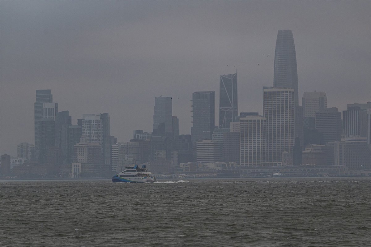 Smoke from wildfires over San Francisco, on September 20, 2023.
