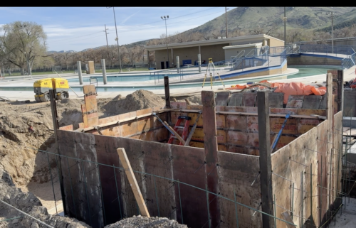 Construction at Ross Park Swimming Pool