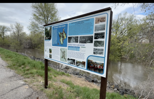 Flood Information sign in Pocatello