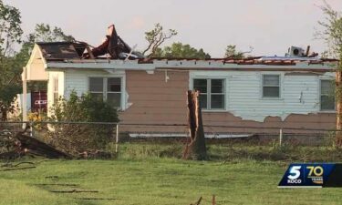 People are working hard to help out their fellow Oklahomans as debris from this weekend's tornado outbreak sits unmoved near Holdenville.