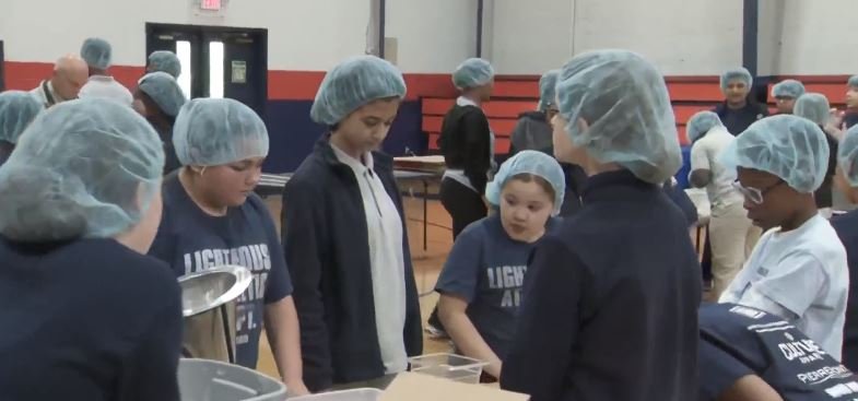 <i>WTVF via CNN Newsource</i><br/>Students at Lighthouse Christian School on Blue Hole Rd. raised more than $21
