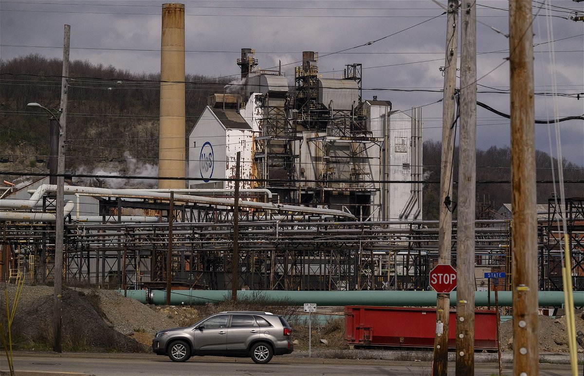 <i>Jeff Swensen/Getty Images via CNN Newsource</i><br/>A general view of the exterior of the US Steel Clairton Coke Plant