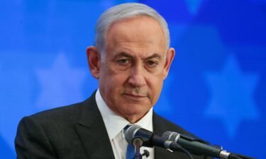 Israeli Prime Minister Benjamin Netanyahu addresses the Conference of Presidents of Major American Jewish Organizations in Jerusalem on February 18.