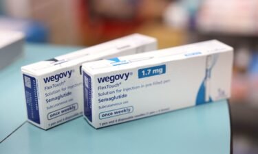 Boxes of Wegovy made by Novo Nordisk are seen at a pharmacy in London