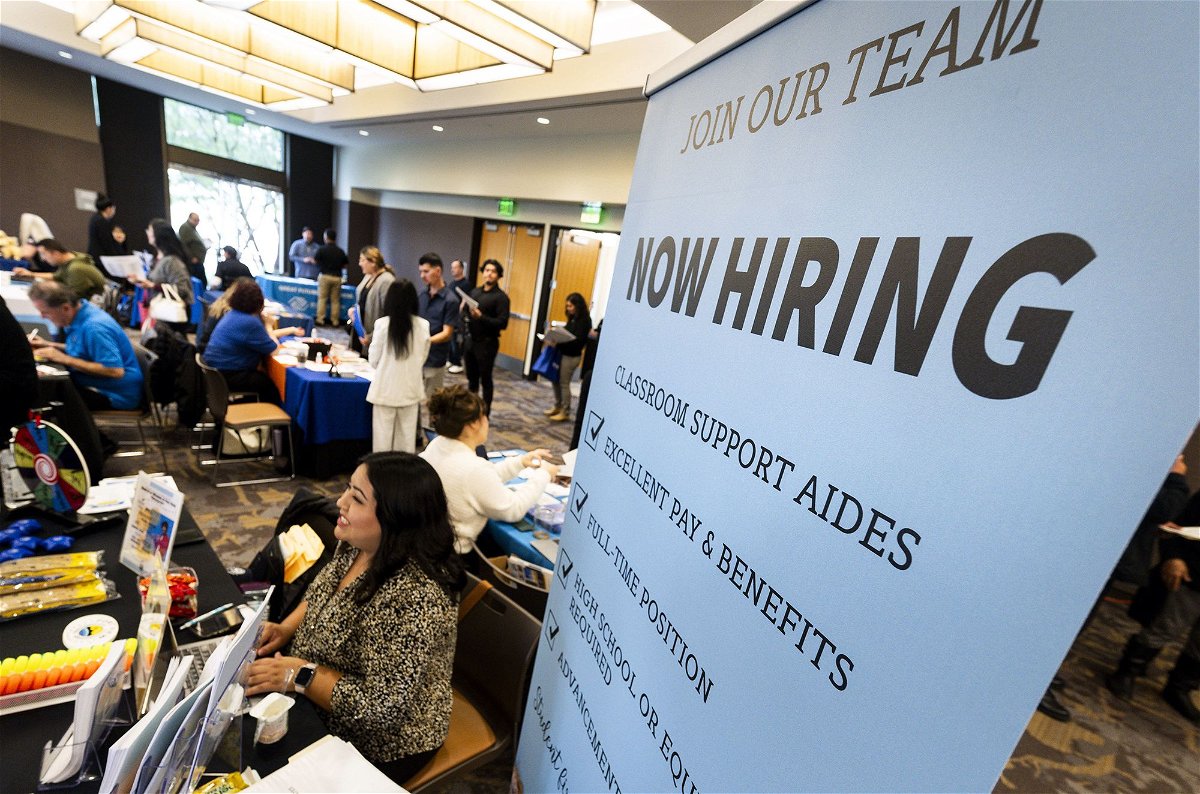 More than 75 employers were taking resumes and talking to prospective new hires at a career fair in Lake Forest, CA on February 21.