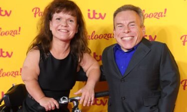 Samantha (left) and Warwick Davis (right) pictured in London in 2018.