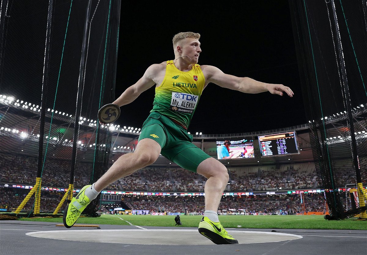 <i>Patrick Smith/Getty Images/File via CNN Newsource</i><br/>Lithuanian Mykolas Alekna's father was also a successful discus thrower.