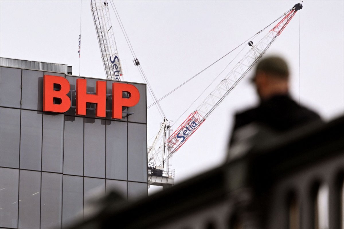 The BHP global headquarters are pictured here in Melbourne, Australia, in February 2023.