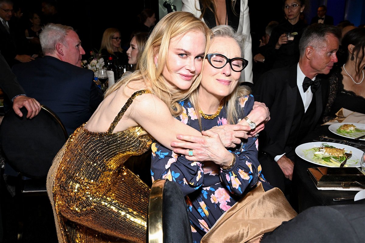 Nicole Kidman and Meryl Streep at the AFI Life Achievement Award, honoring Kidman on April 27.