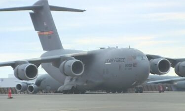 The planes are from Altus Air Force Base in Oklahoma and were evacuated to Sacramento due to severe weather.