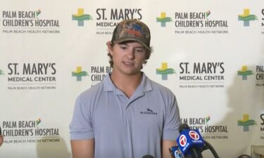 Marlin Wakeman was bitten by two sharks in the Bahamas said he's "thankful that I'm here" while sharing his story of survival.