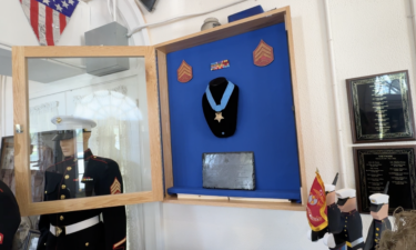 James E. Johnson's Medal of Honor on display