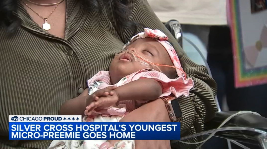 <i>WLS via CNN Newsource</i><br/>Nyla Brooke Haywood is the youngest baby ever born at Silver Cross Hospital