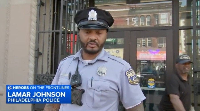 <i>WPVI via CNN Newsource</i><br/>A Philadelphia police officer didn't miss a beat when a man flagged him down to help his wife who wasn't breathing. On a busy West Philadelphia intersection