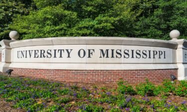 The entrance sign and logo to the campus of the University of Mississippi.