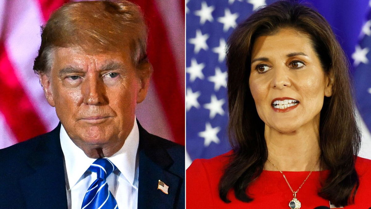 <i>Getty Images via CNN Newsource</i><br/>Former President Donald Trump and former South Carolina Gov. Nikki Haley