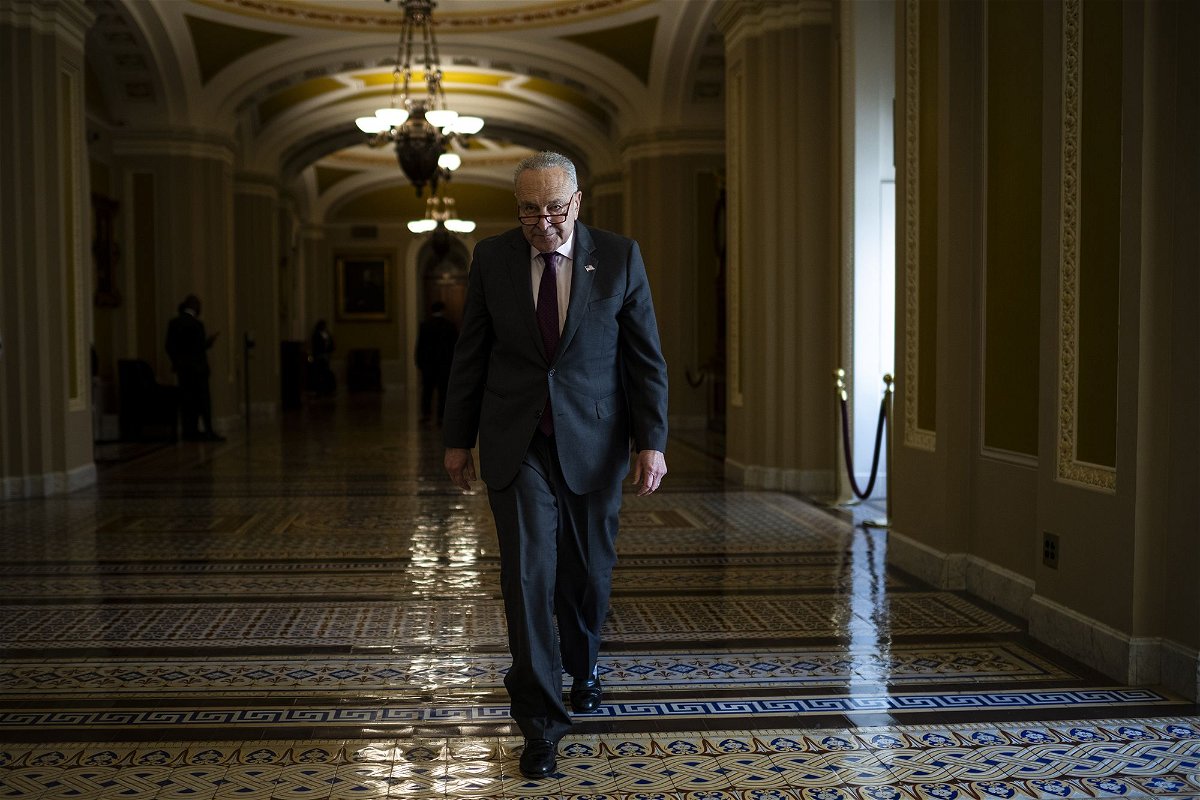 <i>Graeme Sloan/Sipa USA/AP via CNN Newsource</i><br/>Federal legislation to govern artificial intelligence took another step closer to reality on May 15 as Senate Majority Leader Chuck Schumer