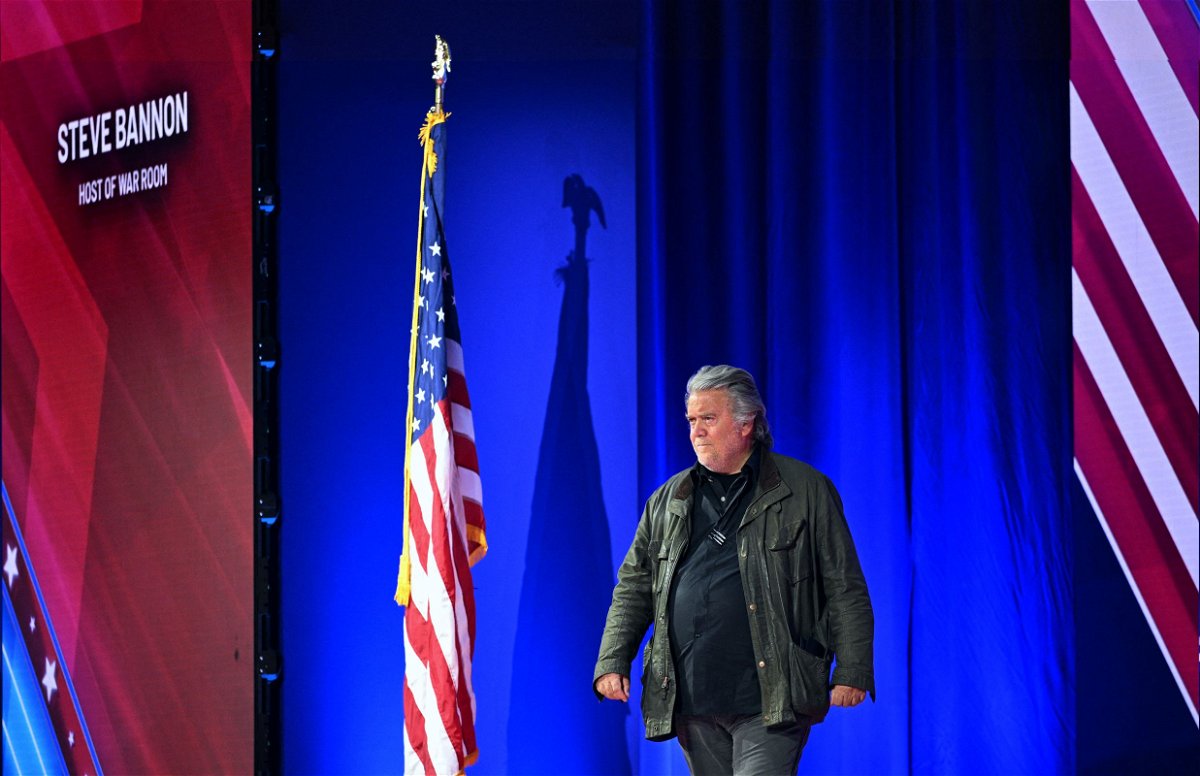 <i>Mandel Ngan/AFP/Getty Images via CNN Newsource</i><br/>Former White House chief strategist Steve Bannon is seen here on February 24