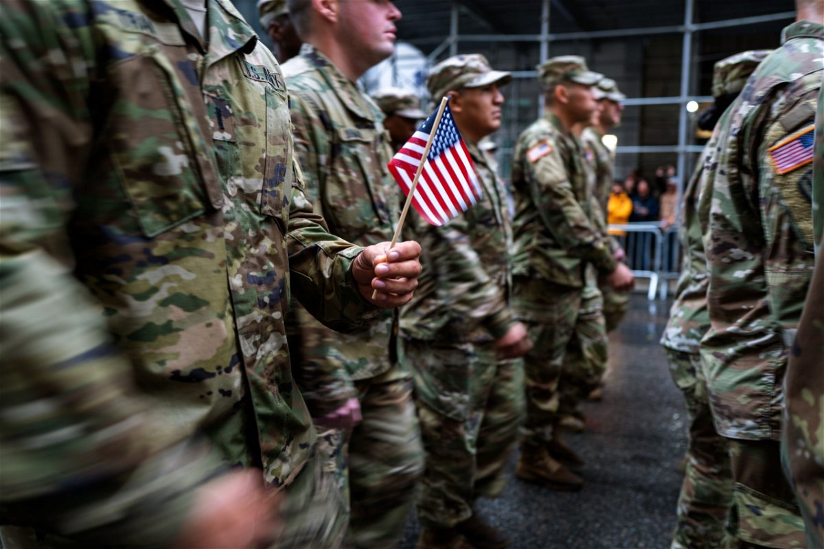 <i>Spencer Platt/Getty Images via CNN Newsource</i><br/>Reports of sexual assaults in the US military dropped for the first time in nearly a decade. Members of the military are shown here marching in the annual Veterans Day Parade on November 11