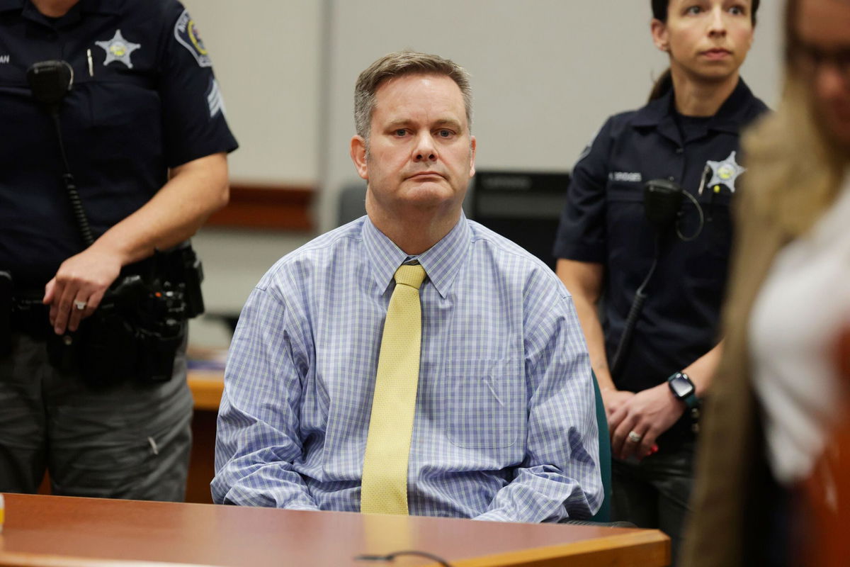 <i>Kyle Green/AP via CNN Newsource</i><br/>Chad Daybell sits at the defense table after hearing the jury's verdict in his murder trial at the Ada County Courthouse in Boise