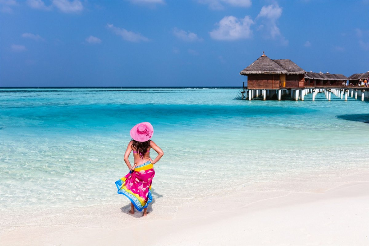 Maldives is famous for its stunning beaches.