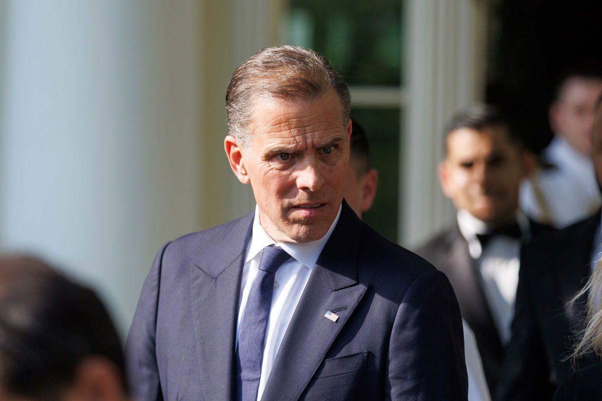 <i>Bryan Olin Dozier/NurPhoto/AP via CNN Newsource</i><br/>Hunter Biden attends a reception celebrating Jewish American Heritage Month Event in the Rose Garden at the White House in Washington