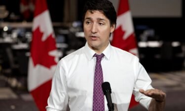 Justin Trudeau speaks during a cabinet retreat in Montreal