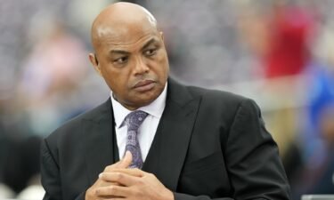 TNT basketball analyst Charles Barkley on air before the NCAA Mens Basketball Tournament Final Four semifinal game between the Purdue Boilermakers and the North Carolina State Wolfpack at State Farm Stadium on April 06