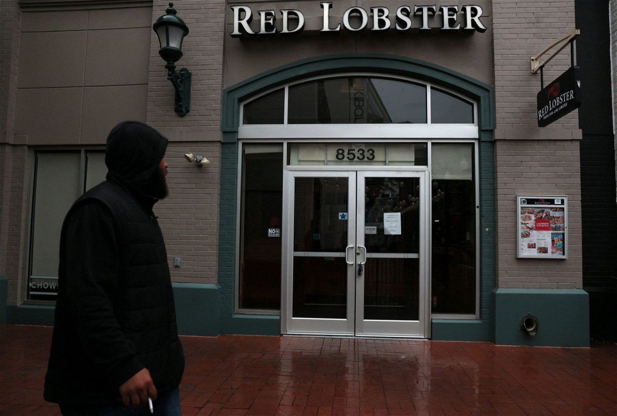 Red Lobster closed more than 90 restaurants, including this one in Silver Spring, Maryland, before filing for bankruptcy Sunday.