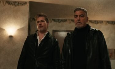 Brad Pitt and George Clooney in “Wolfs.”