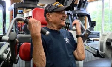 Hendersonville WWII veteran George S. Droney celebrated his 100th birthday by working out.