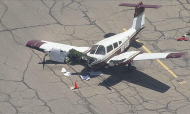 A driver in a pickup truck rammed the gates at Rocky Mountain Metropolitan Airport on Monday