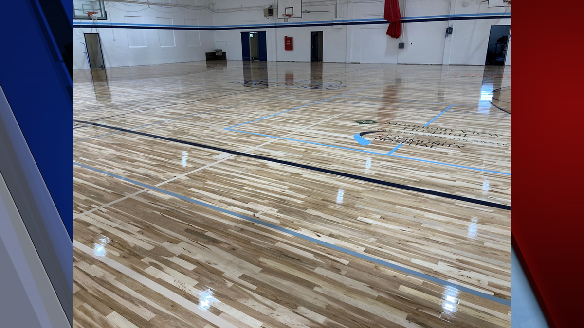 New gym floor at the Idaho Falls Recreation Center. 